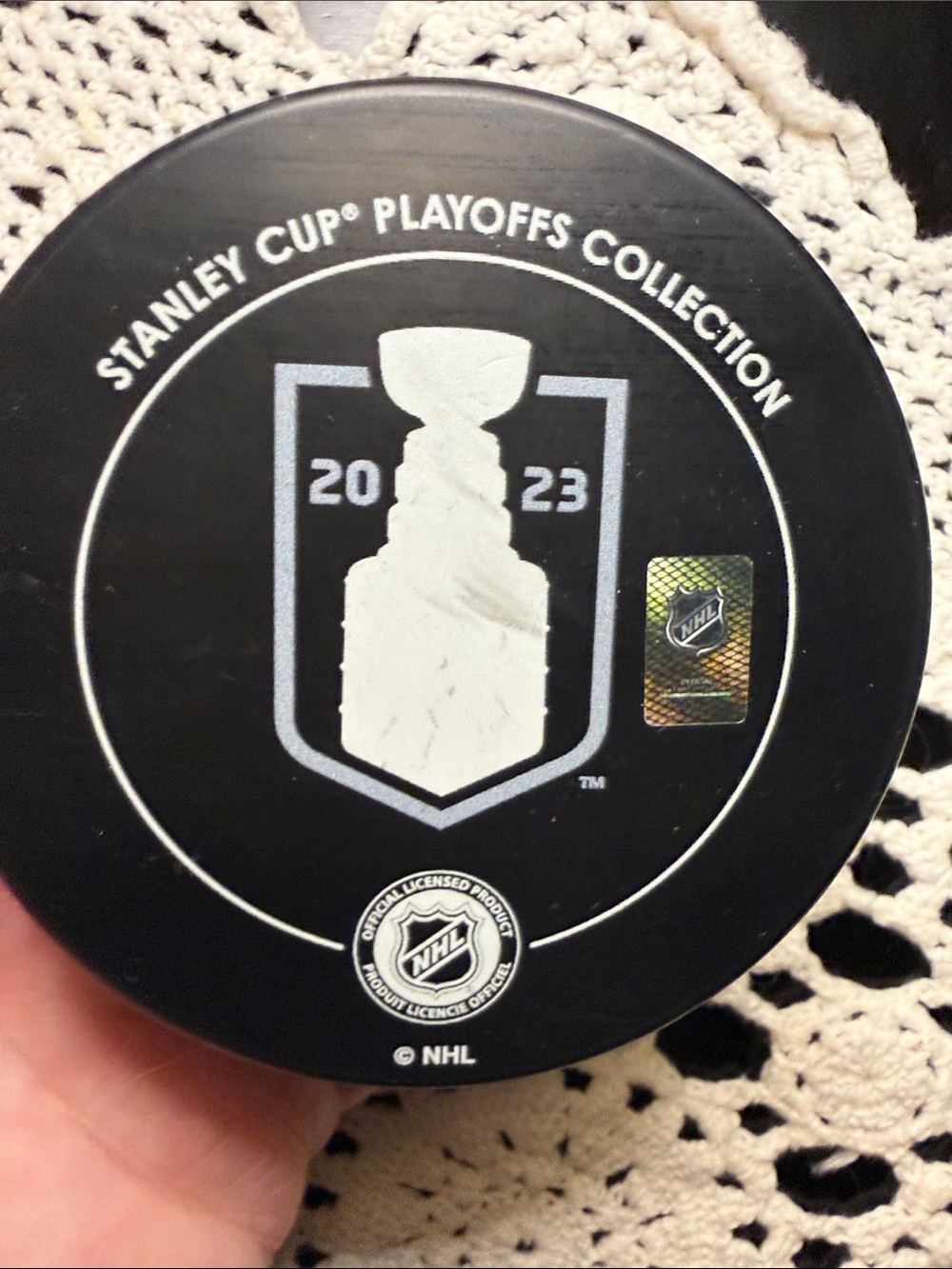 Stanley Cup Playoffs 2023 Gold Hockey Puck - Picture 5 of 6